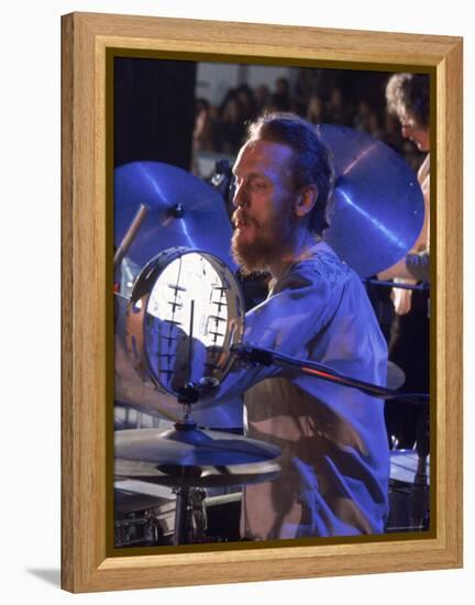 Drummer Ginger Baker of the Band Blind Faith in Concert at the Los Angeles Forum-John Olson-Framed Premier Image Canvas