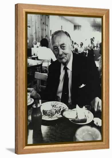 Drummer Max Abrams Enjoying a Plate of Fish and Chips in a Soho Chip Shop, London, 1983-Denis Williams-Framed Premier Image Canvas