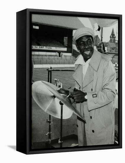 Drummer Mickey Roker at the Newport Jazz Festival, Ayresome Park, Middlesbrough, 1978-Denis Williams-Framed Premier Image Canvas