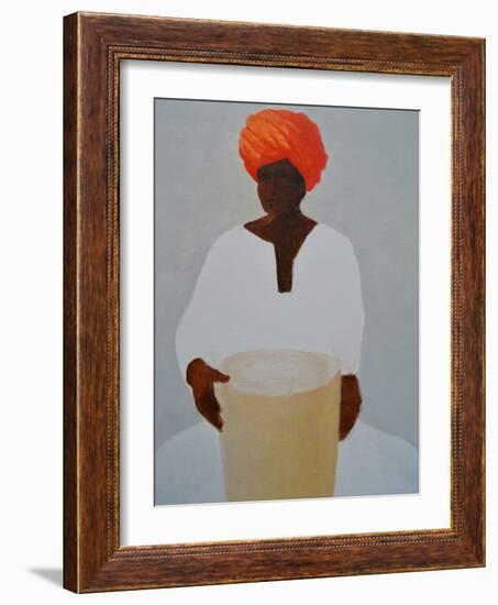 Drummer, Red Turban-Lincoln Seligman-Framed Giclee Print