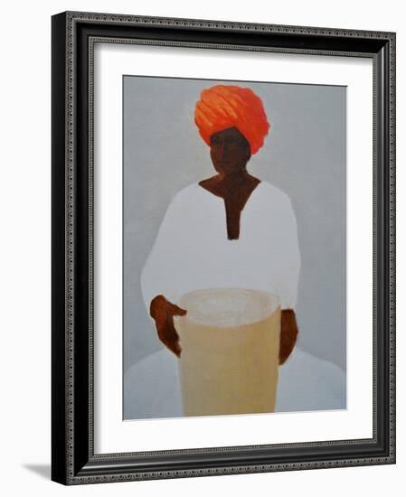 Drummer, Red Turban-Lincoln Seligman-Framed Giclee Print