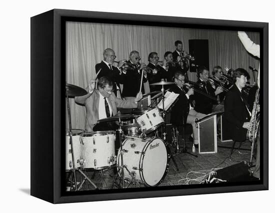 Drummer Ronnie Verrell and the Sound of 17 Big Band at the Fairway, Welwyn Garden City, Herts, 1991-Denis Williams-Framed Premier Image Canvas