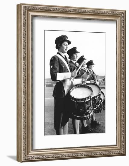 Drummers in a Waaf Band-Associated Newspapers-Framed Photo