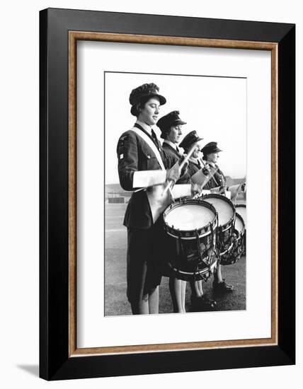 Drummers in a Waaf Band-Associated Newspapers-Framed Photo