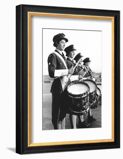 Drummers in a Waaf Band-Associated Newspapers-Framed Photo