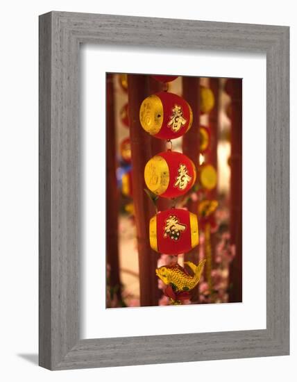 Drums and Fish Chinese New Year Decorations, Beijing, China-William Perry-Framed Photographic Print