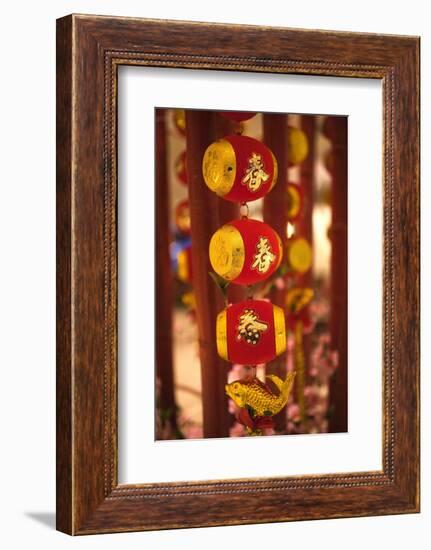 Drums and Fish Chinese New Year Decorations, Beijing, China-William Perry-Framed Photographic Print