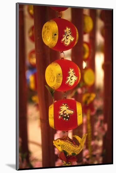 Drums and Fish Chinese New Year Decorations, Beijing, China-William Perry-Mounted Photographic Print