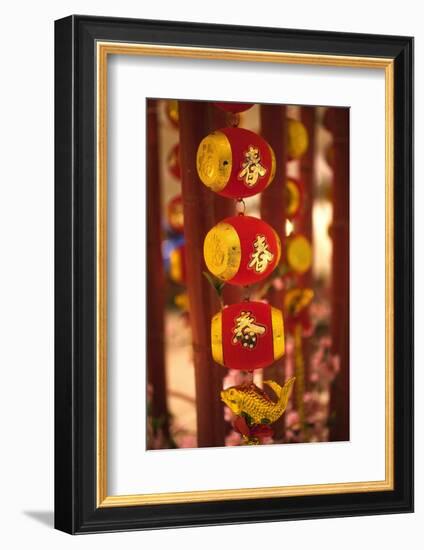 Drums and Fish Chinese New Year Decorations, Beijing, China-William Perry-Framed Photographic Print