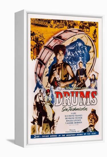 Drums, Sabu, Desmond Tester, Raymond Massey, 1938-null-Framed Stretched Canvas