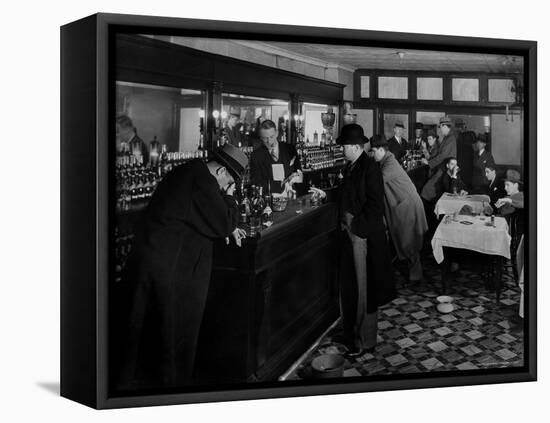 Drunk Male Patron at an Speakeasy in the Business District Protected From Police Prohibition Raids-Margaret Bourke-White-Framed Premier Image Canvas