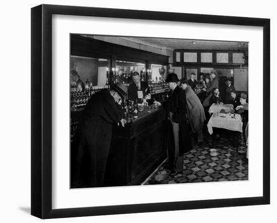 Drunk Male Patron at an Speakeasy in the Business District Protected From Police Prohibition Raids-Margaret Bourke-White-Framed Premium Photographic Print