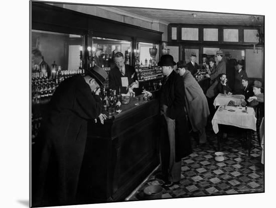 Drunk Male Patron at an Speakeasy in the Business District Protected From Police Prohibition Raids-Margaret Bourke-White-Mounted Premium Photographic Print