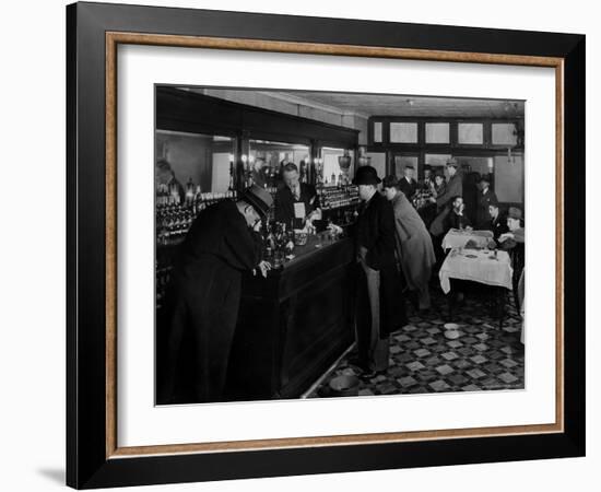 Drunk Male Patron at an Speakeasy in the Business District Protected From Police Prohibition Raids-Margaret Bourke-White-Framed Photographic Print