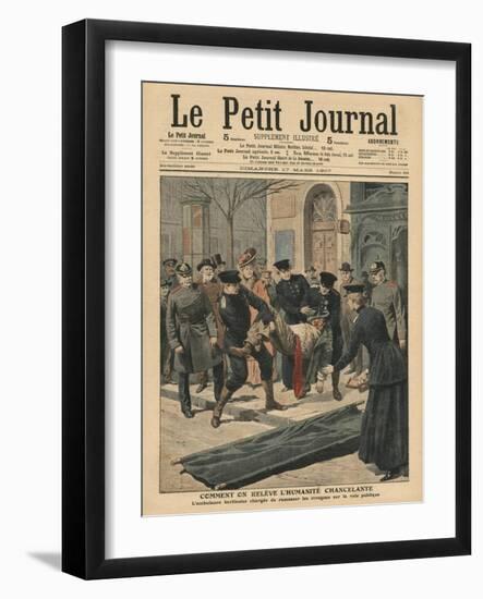 Drunkards in Berlin, Illustration from 'Le Petit Journal', Supplement Illustre, 17th March 1907-French School-Framed Giclee Print