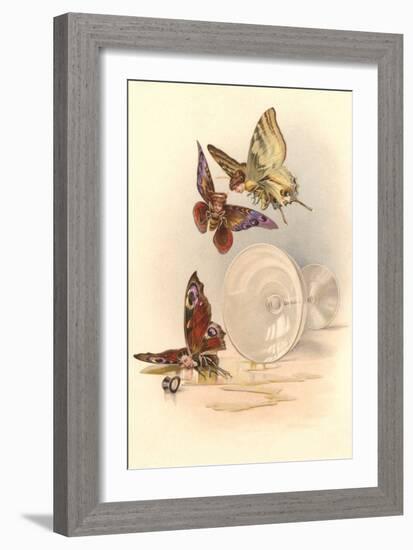 Drunken Butterflies-null-Framed Art Print