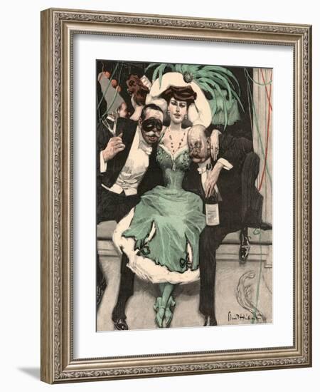 Drunken Carnival Goers-Ernst Heilemann-Framed Art Print