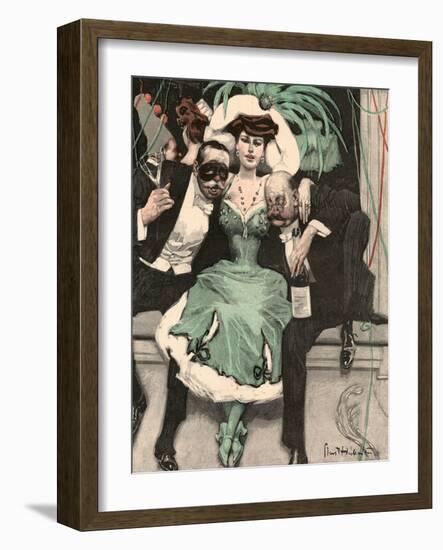 Drunken Carnival Goers-Ernst Heilemann-Framed Art Print