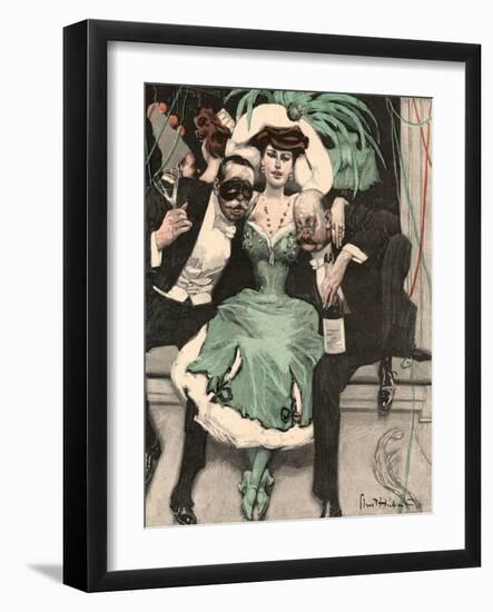 Drunken Carnival Goers-Ernst Heilemann-Framed Art Print