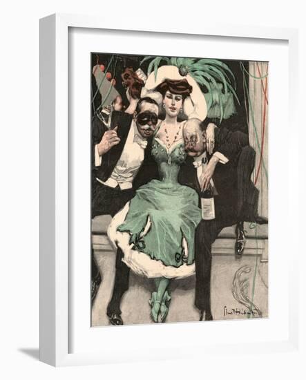 Drunken Carnival Goers-Ernst Heilemann-Framed Art Print