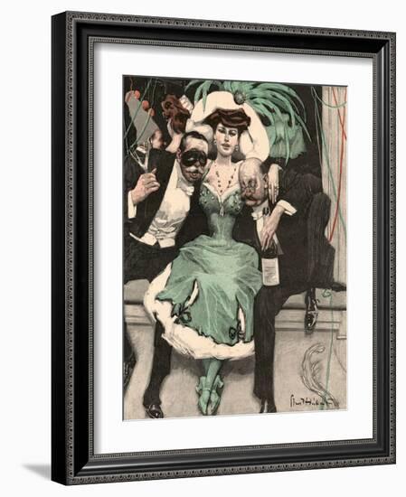 Drunken Carnival Goers-Ernst Heilemann-Framed Art Print