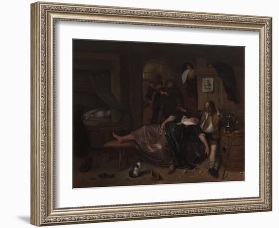 Drunken Couple-Jan Havicksz Steen-Framed Art Print