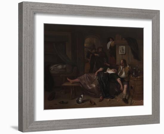 Drunken Couple-Jan Havicksz Steen-Framed Art Print