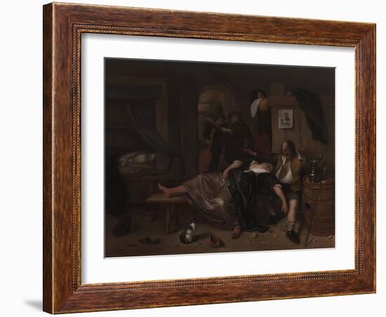 Drunken Couple-Jan Havicksz Steen-Framed Art Print