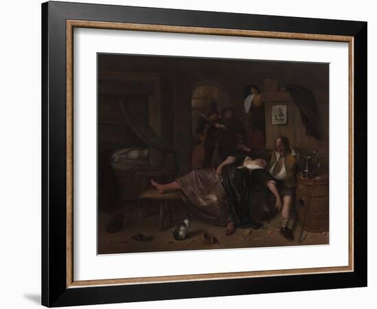 Drunken Couple-Jan Havicksz Steen-Framed Art Print