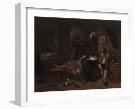 Drunken Couple-Jan Havicksz Steen-Framed Art Print