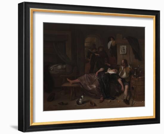 Drunken Couple-Jan Havicksz Steen-Framed Art Print