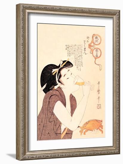 Drunken Courtesan-Kitagawa Utamaro-Framed Art Print