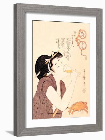 Drunken Courtesan-Kitagawa Utamaro-Framed Art Print