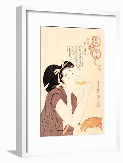 Drunken Courtesan-Kitagawa Utamaro-Framed Art Print