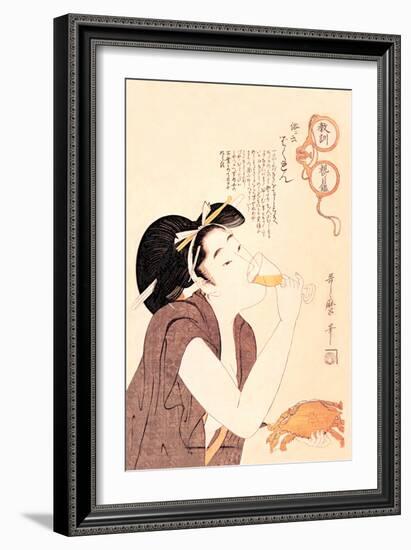 Drunken Courtesan-Kitagawa Utamaro-Framed Art Print