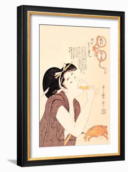 Drunken Courtesan-Kitagawa Utamaro-Framed Art Print