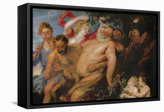 Drunken Silenus Supported by Satyrs, C.1620-Peter Paul Rubens-Framed Premier Image Canvas