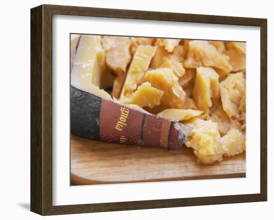 Dry Cheese on Cutting Board, Bodega Pisano Winery, Progreso, Uruguay-Per Karlsson-Framed Photographic Print