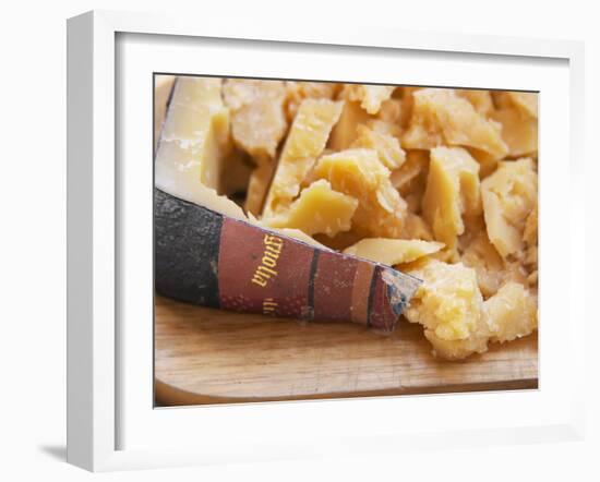 Dry Cheese on Cutting Board, Bodega Pisano Winery, Progreso, Uruguay-Per Karlsson-Framed Photographic Print