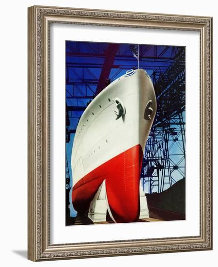 "Dry Dock," July 5, 1941-Arthur C. Radebaugh-Framed Giclee Print