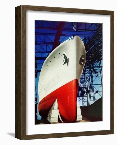 "Dry Dock," July 5, 1941-Arthur C. Radebaugh-Framed Giclee Print