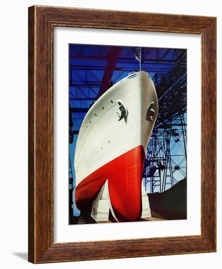 "Dry Dock," July 5, 1941-Arthur C. Radebaugh-Framed Giclee Print