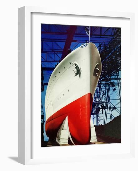 "Dry Dock," July 5, 1941-Arthur C. Radebaugh-Framed Giclee Print