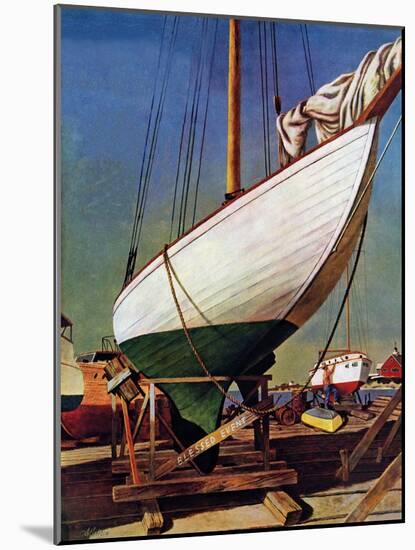 "Dry Dock," May 25, 1946-John Atherton-Mounted Giclee Print