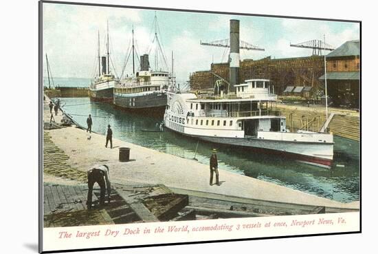 Dry Dock, Newport News, Virginia-null-Mounted Art Print