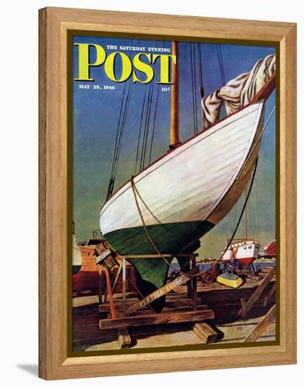 "Dry Dock," Saturday Evening Post Cover, May 25, 1946-John Atherton-Framed Premier Image Canvas