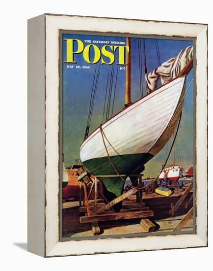 "Dry Dock," Saturday Evening Post Cover, May 25, 1946-John Atherton-Framed Premier Image Canvas