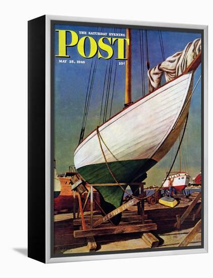 "Dry Dock," Saturday Evening Post Cover, May 25, 1946-John Atherton-Framed Premier Image Canvas