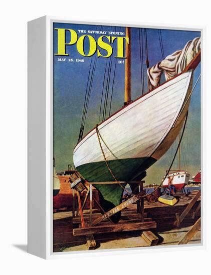 "Dry Dock," Saturday Evening Post Cover, May 25, 1946-John Atherton-Framed Premier Image Canvas