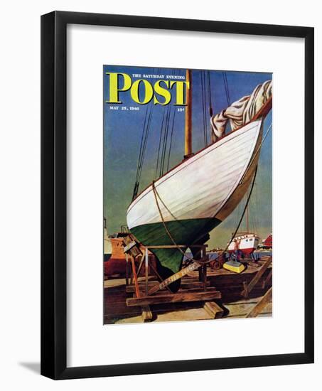 "Dry Dock," Saturday Evening Post Cover, May 25, 1946-John Atherton-Framed Giclee Print